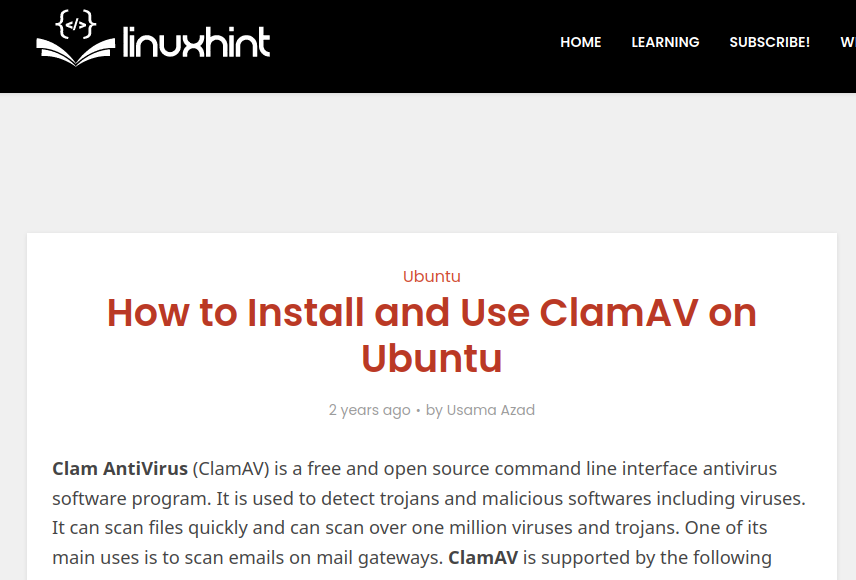 ClamAV Antivirus unter Ubuntu verwenden