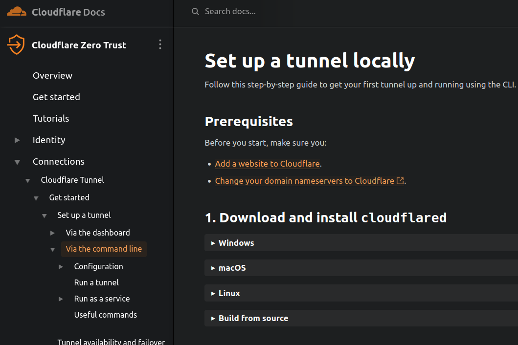 Cloudflare Tunnel bringt lokale Dienste ins Internet