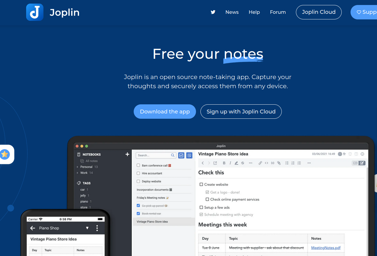 Free your notes – Joplin
