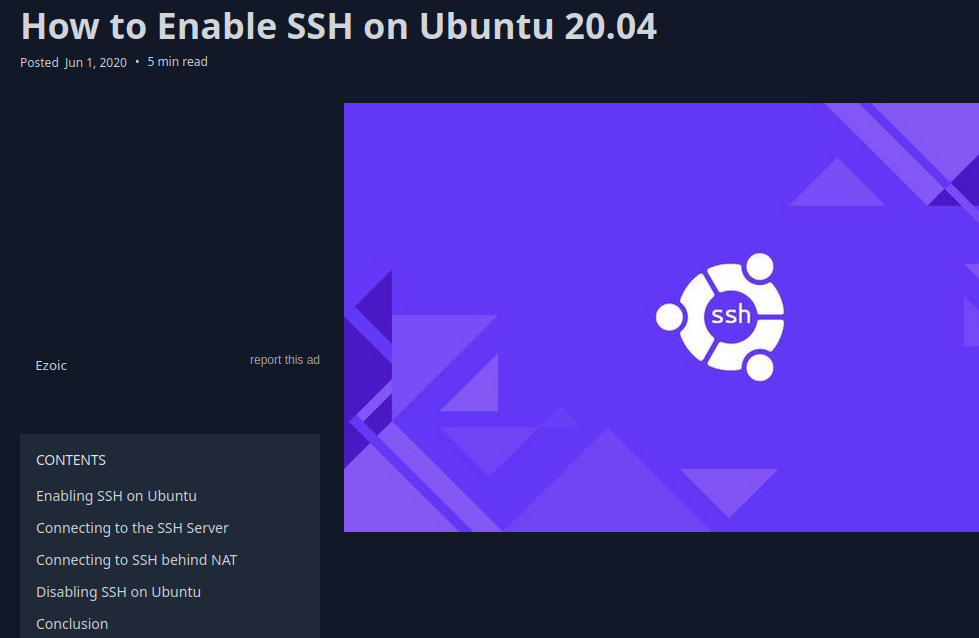 SSH aktivieren in Ubuntu